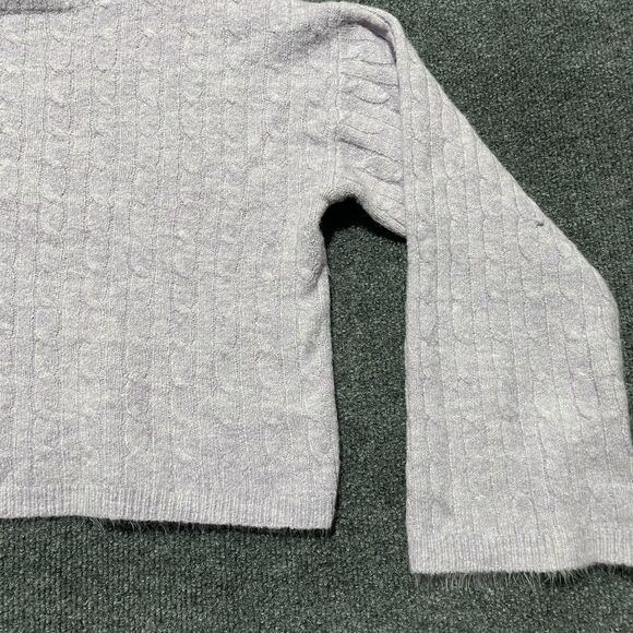 Jessica Simpson Sweater Womens Small Lavender Mock Neck Cable Knit Pullover Soft - Picture 4 of 10